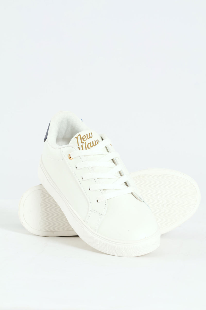 Boys Slimline Sneaker - White