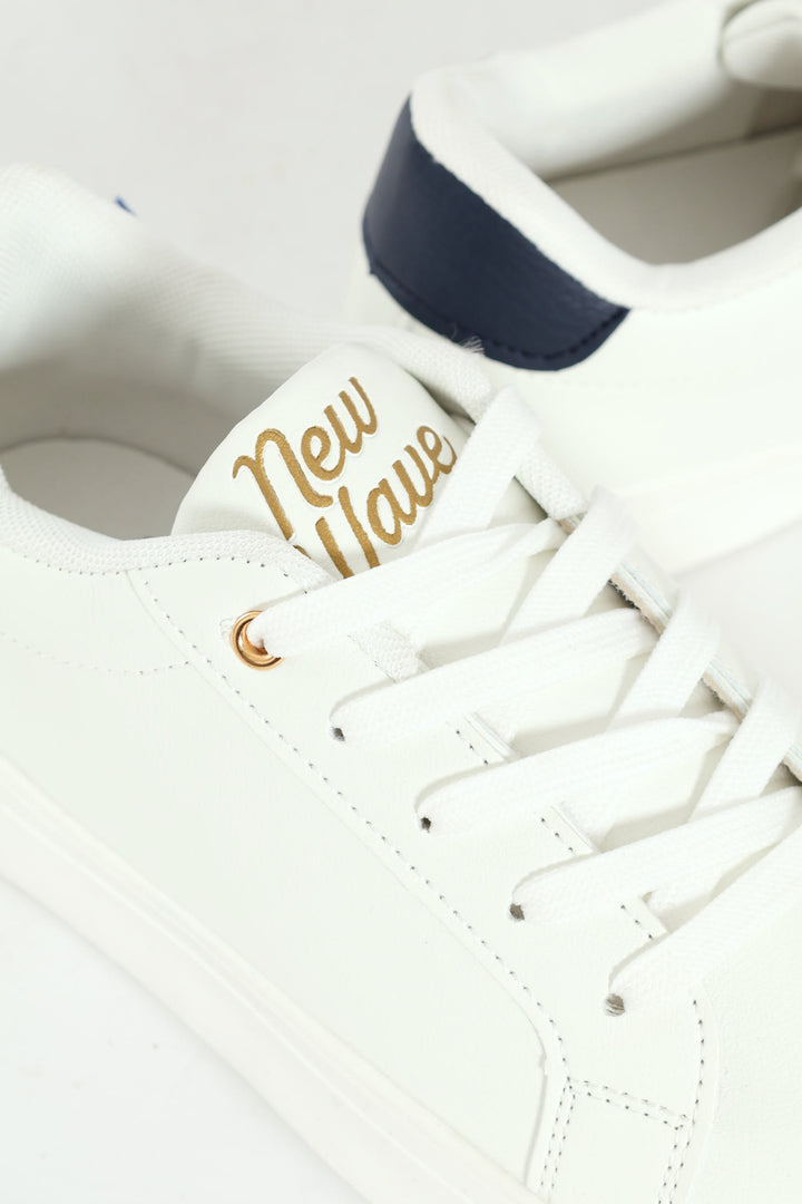 Boys Slimline Sneaker - White