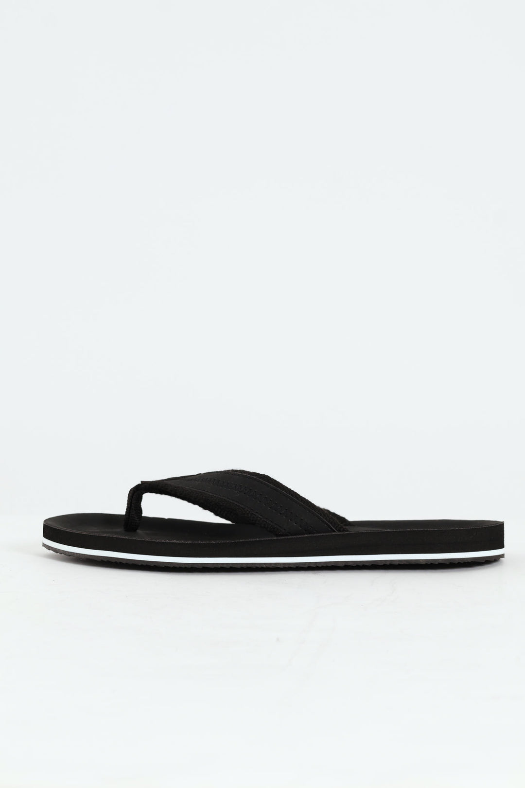 Pu Upper Wide Vamp Sandal - Black