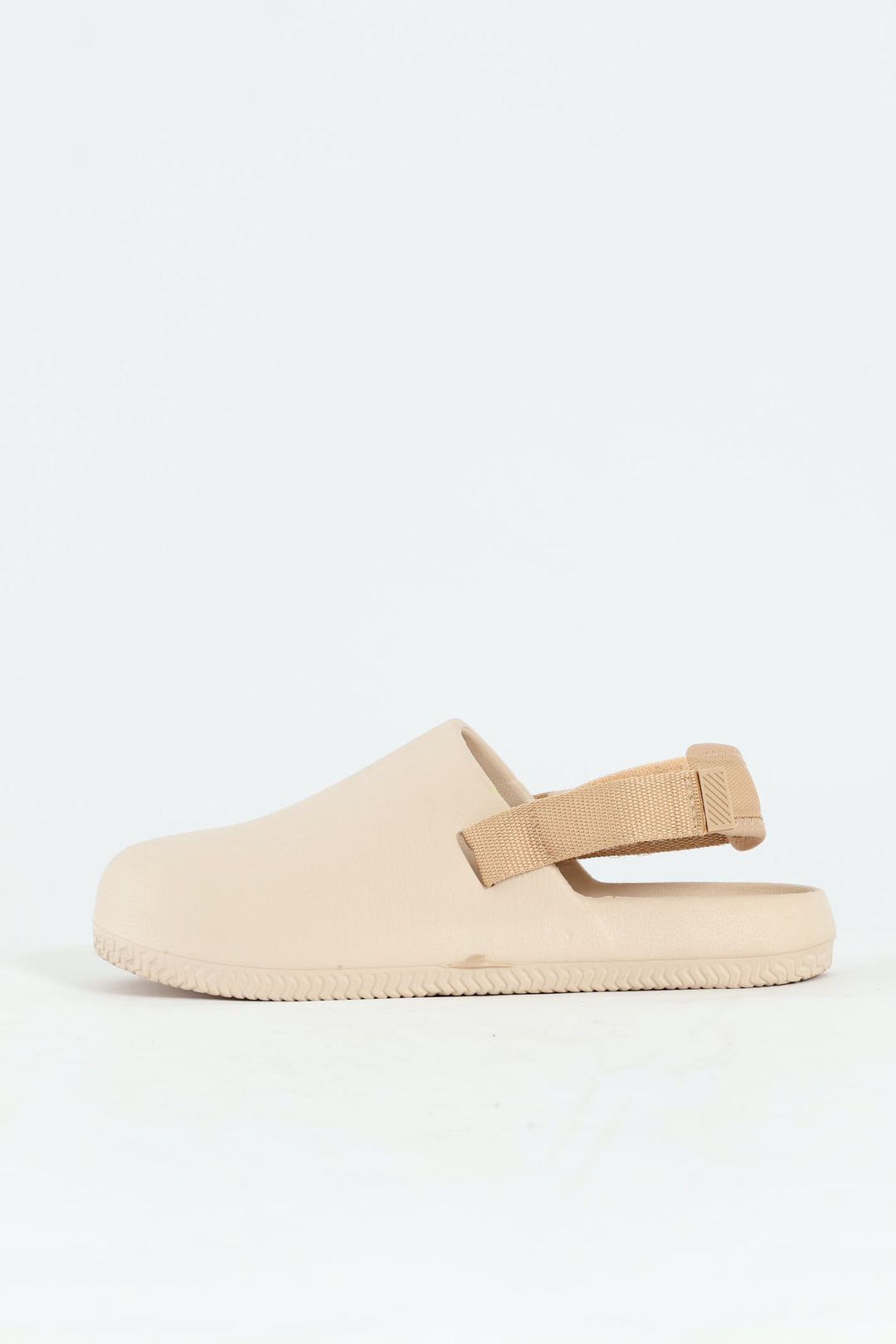 Closed Toe Moulded Clog With Backstrap - Stone