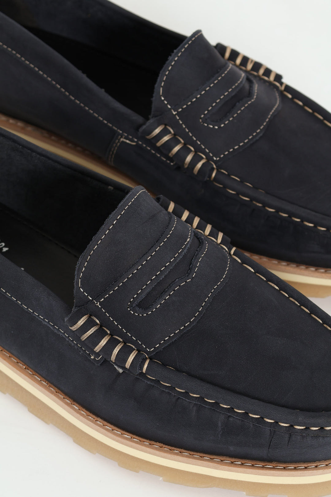 Slip On Penny Moccasin Loafer - Navy