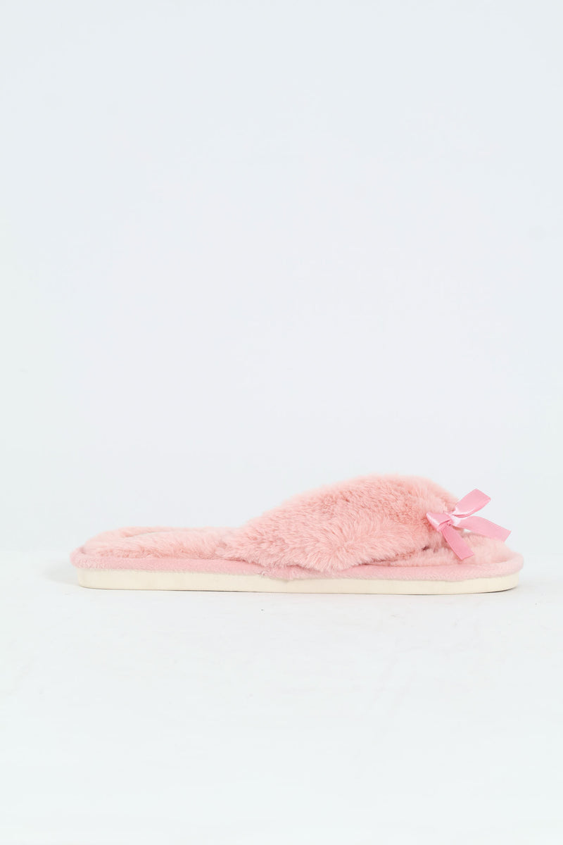Plush Thong Slipper - Blush