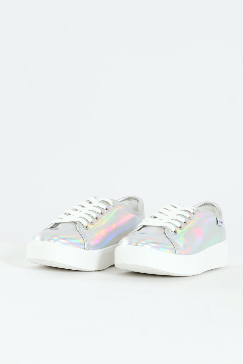 Flick Metallic Sneaker - Silver