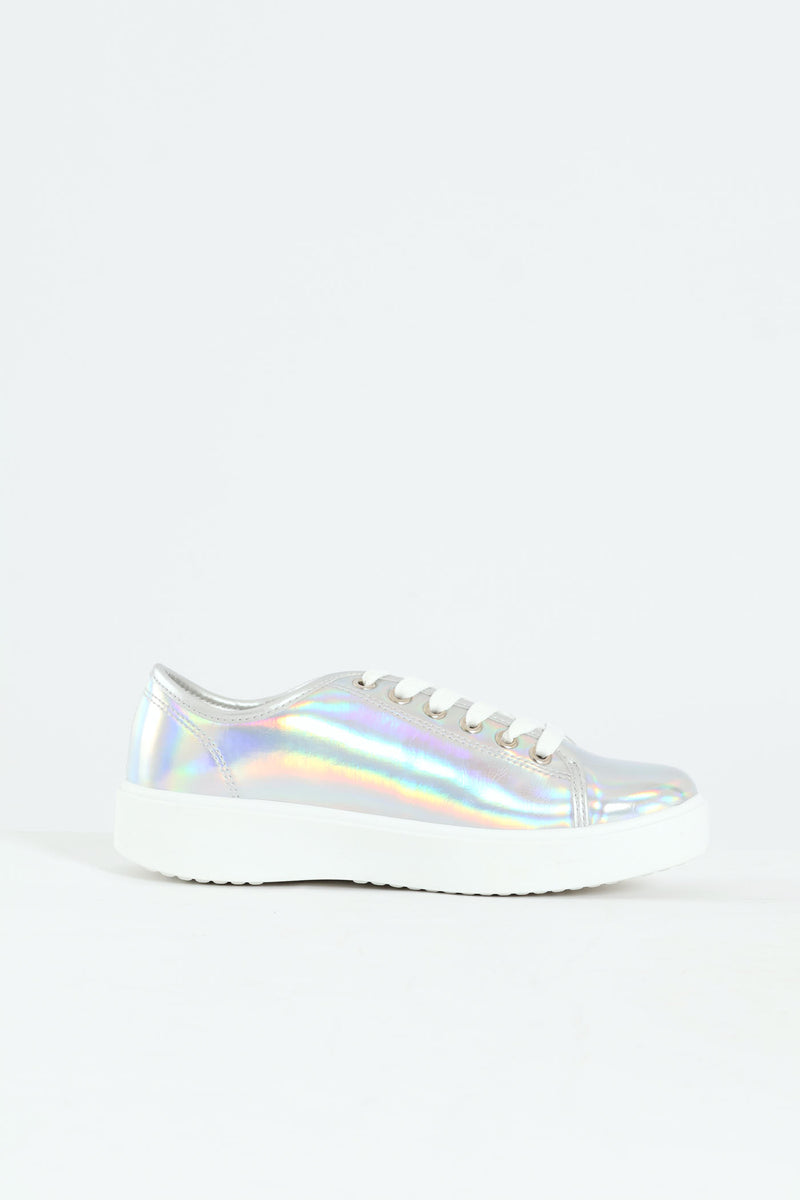 Flick Metallic Sneaker - Silver