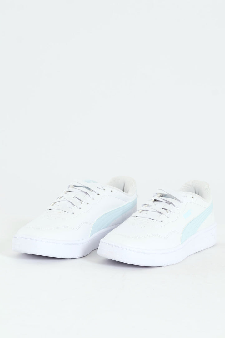 Court Lally Sneaker - White/Light Blue