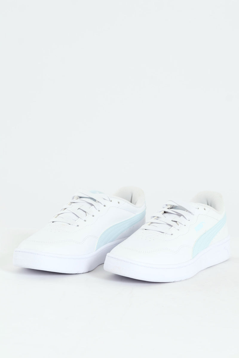 Court Lally Sneaker - White/Light Blue