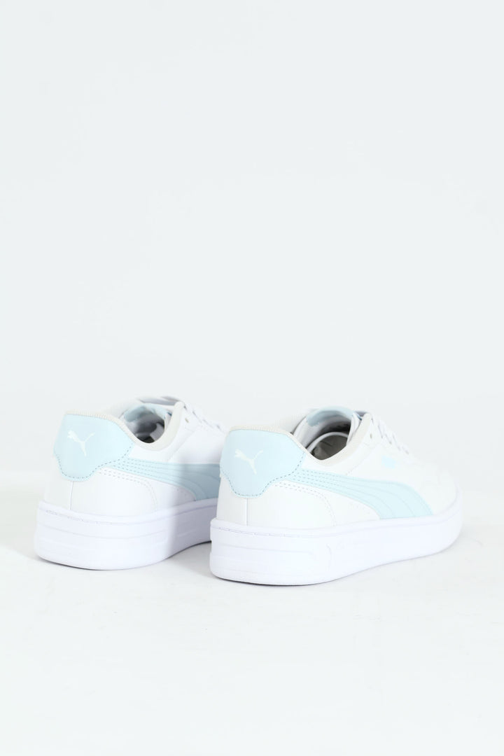 Court Lally Sneaker - White/Light Blue