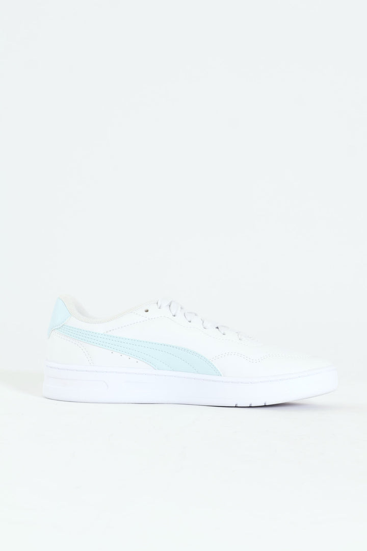 Court Lally Sneaker - White/Light Blue