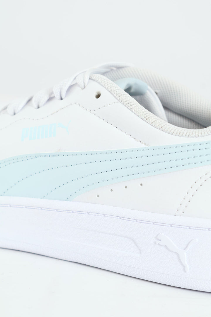Court Lally Sneaker - White/Light Blue