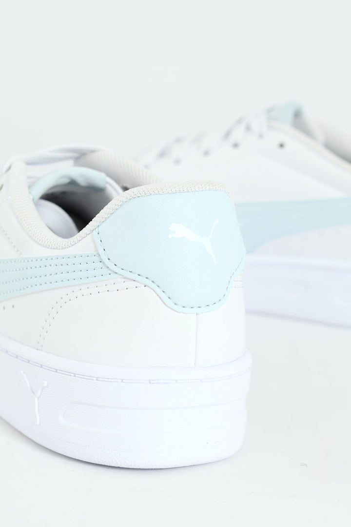 Court Lally Sneaker - White/Light Blue