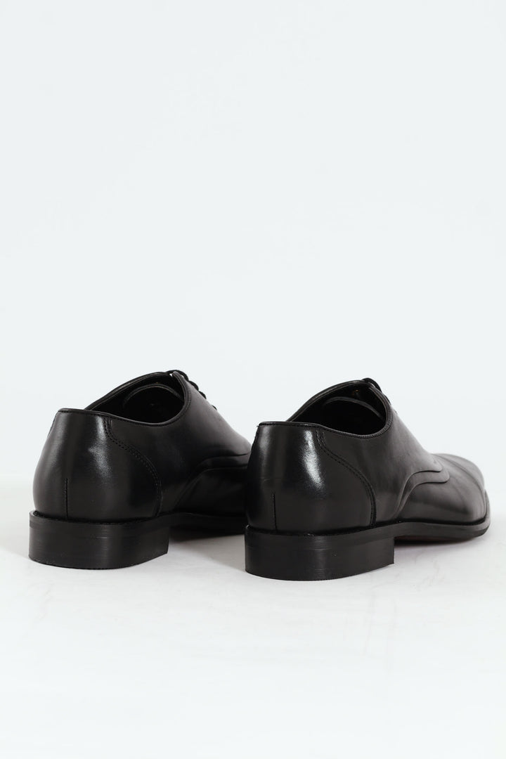 Leather Oxford Toe Cap Dress Shoe - Black