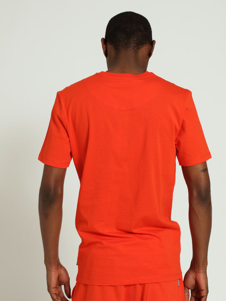 Jace Crew Neck Logo Tee - Tangerine