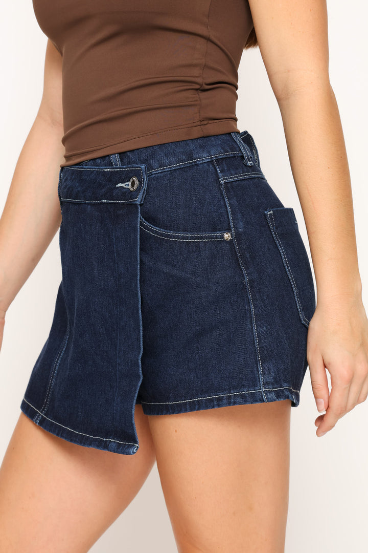 Denim Skort - Ink