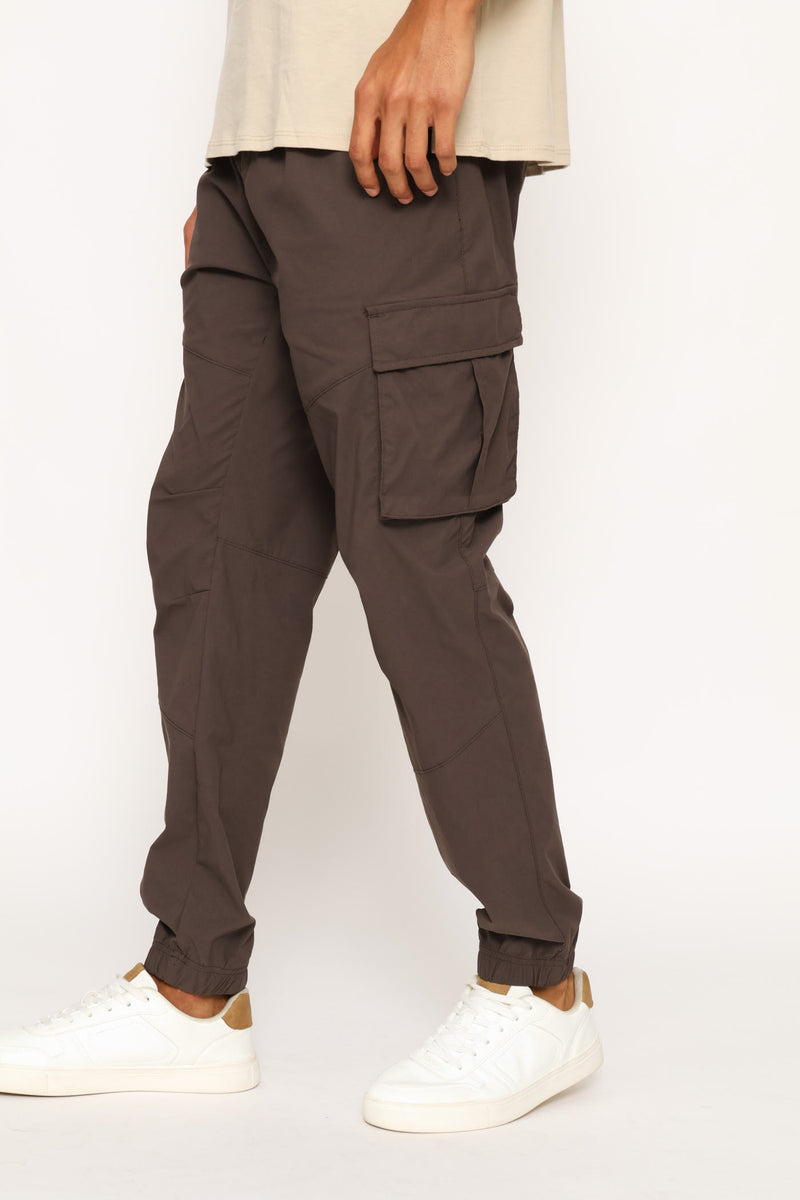 Basic Nylon Cargo Jogger - Khaki