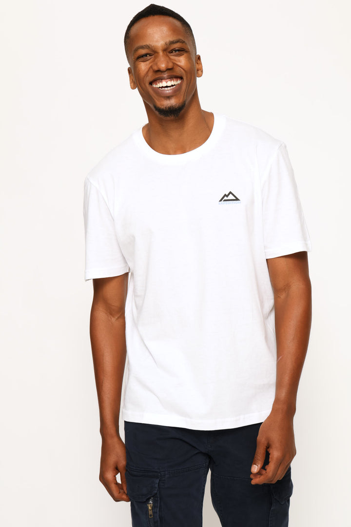 Stone Alps Front & Back Tee - White