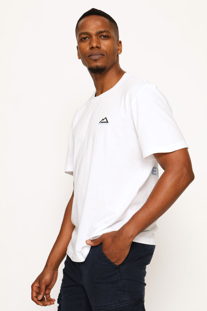 Stone Alps Front & Back Tee - White