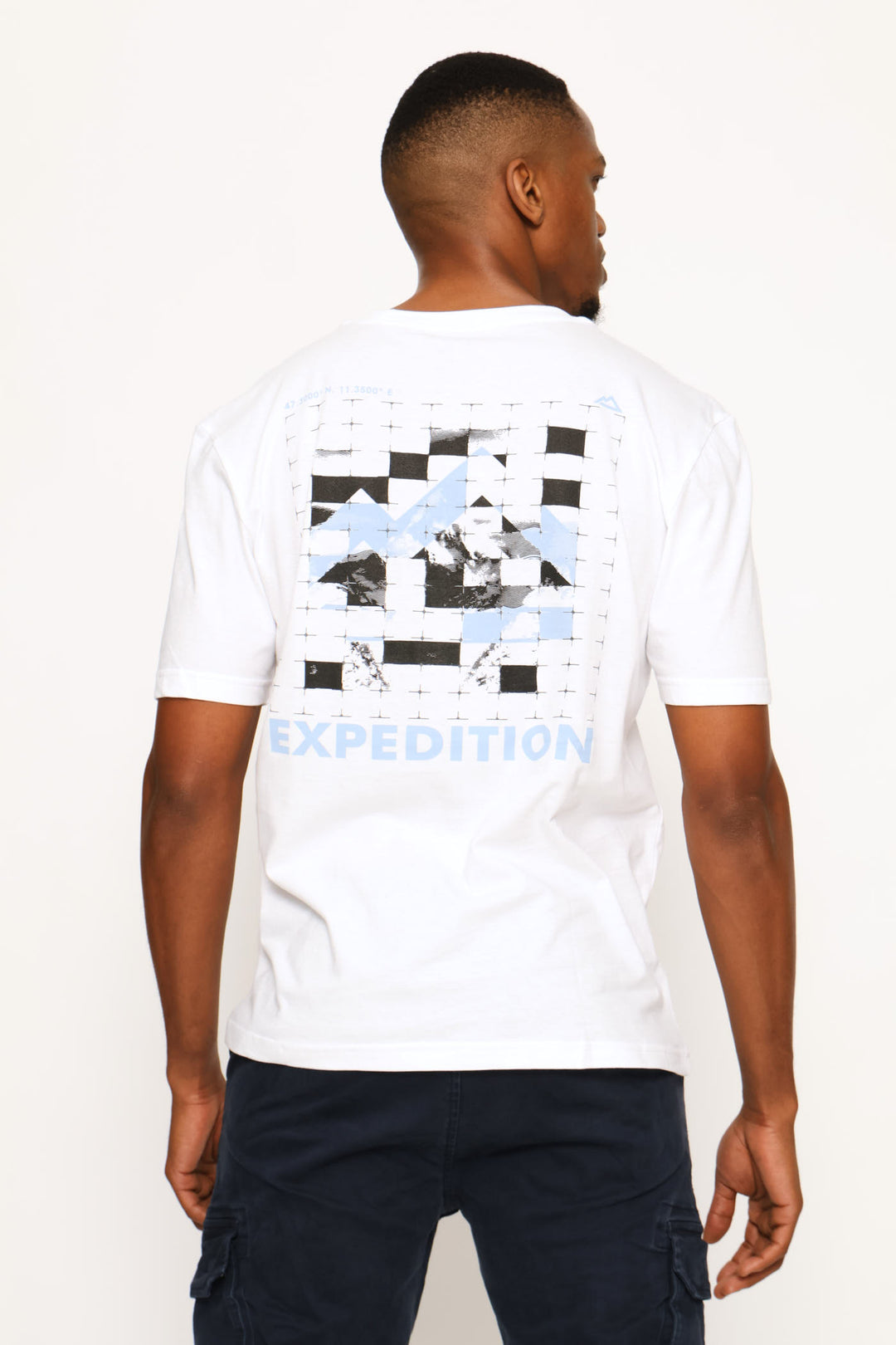 Stone Alps Front & Back Tee - White