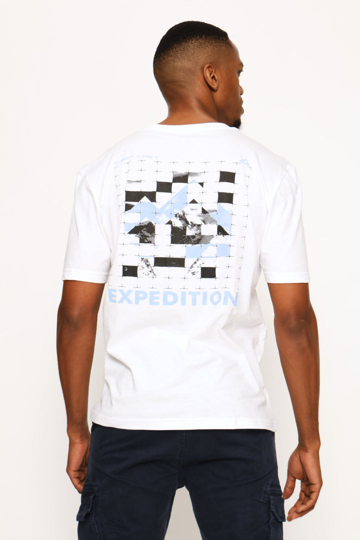 Stone Alps Front & Back Tee - White