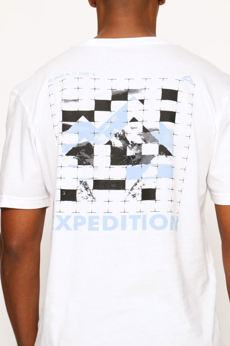 Stone Alps Front & Back Tee - White