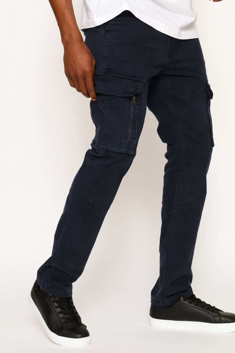 Cargo Side Bellows Pocket Pant - Navy