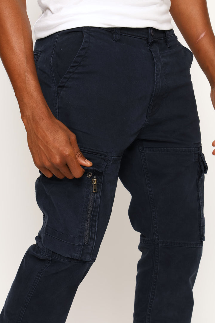 Cargo Side Bellows Pocket Pant - Navy