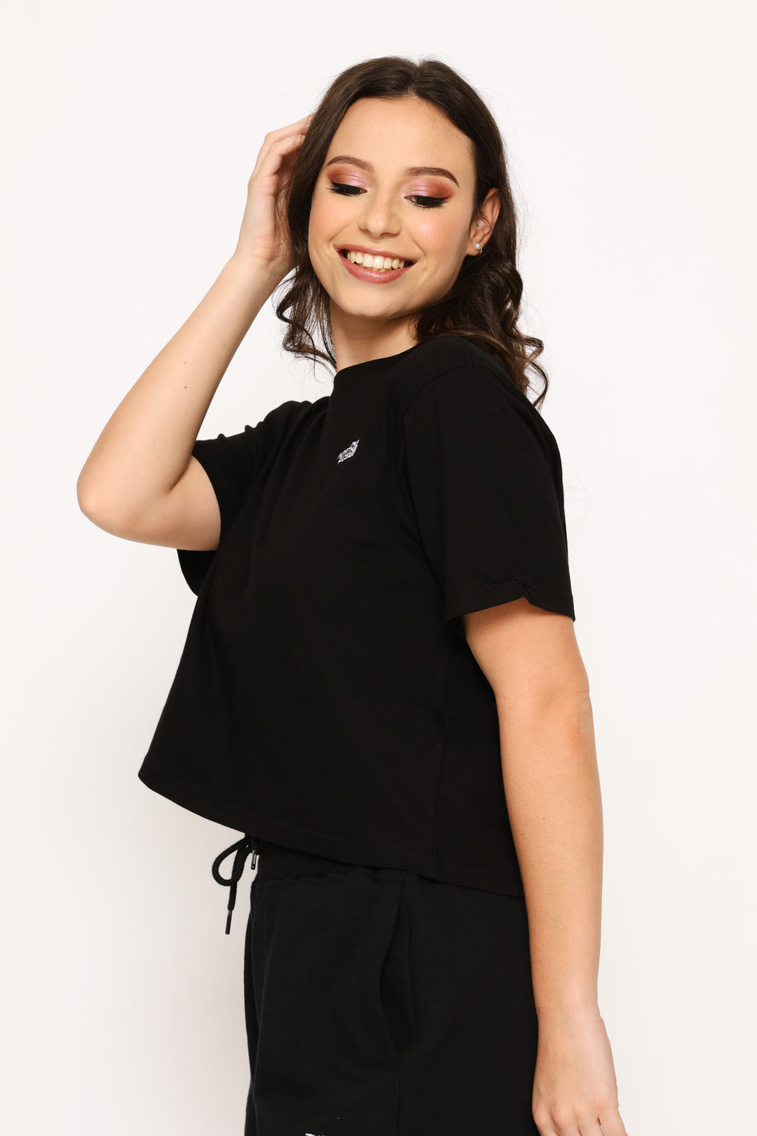 Evolution Simple Dome Crop Tee - Black