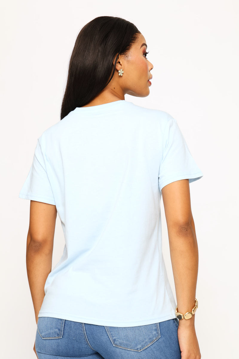 Meet Me At The Beach Tee - Pale Blue