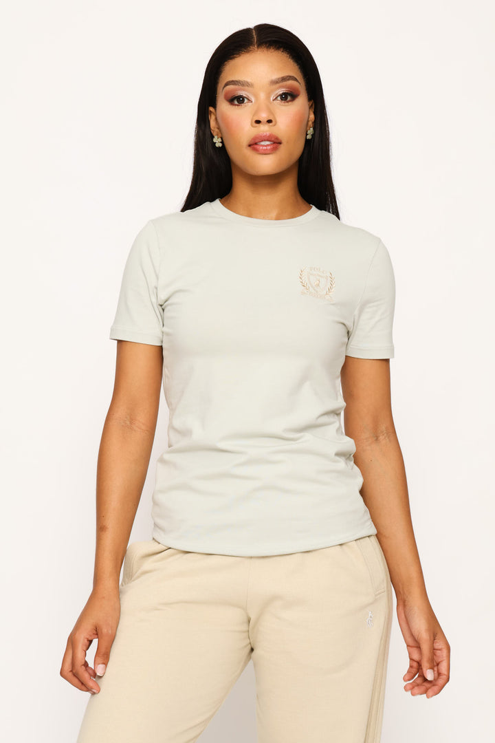 Alison Crested T-Shirt - Sage