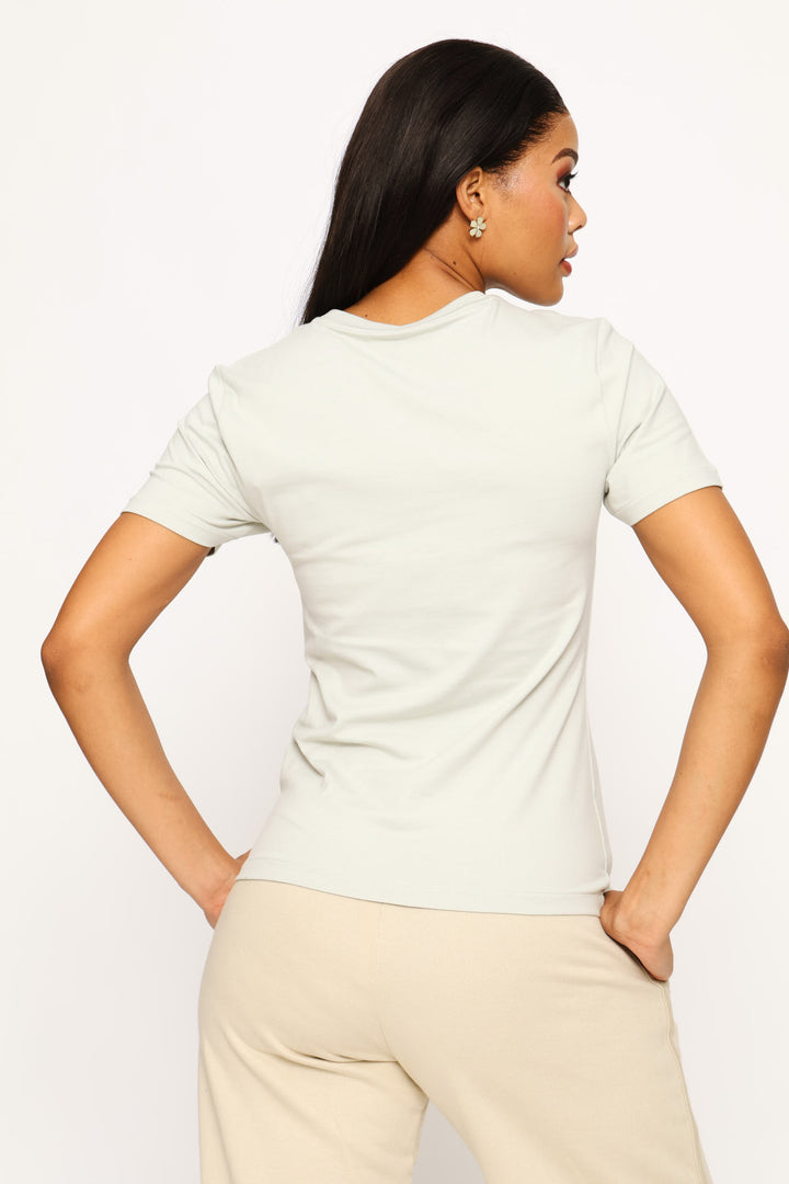 Alison Crested T-Shirt - Sage