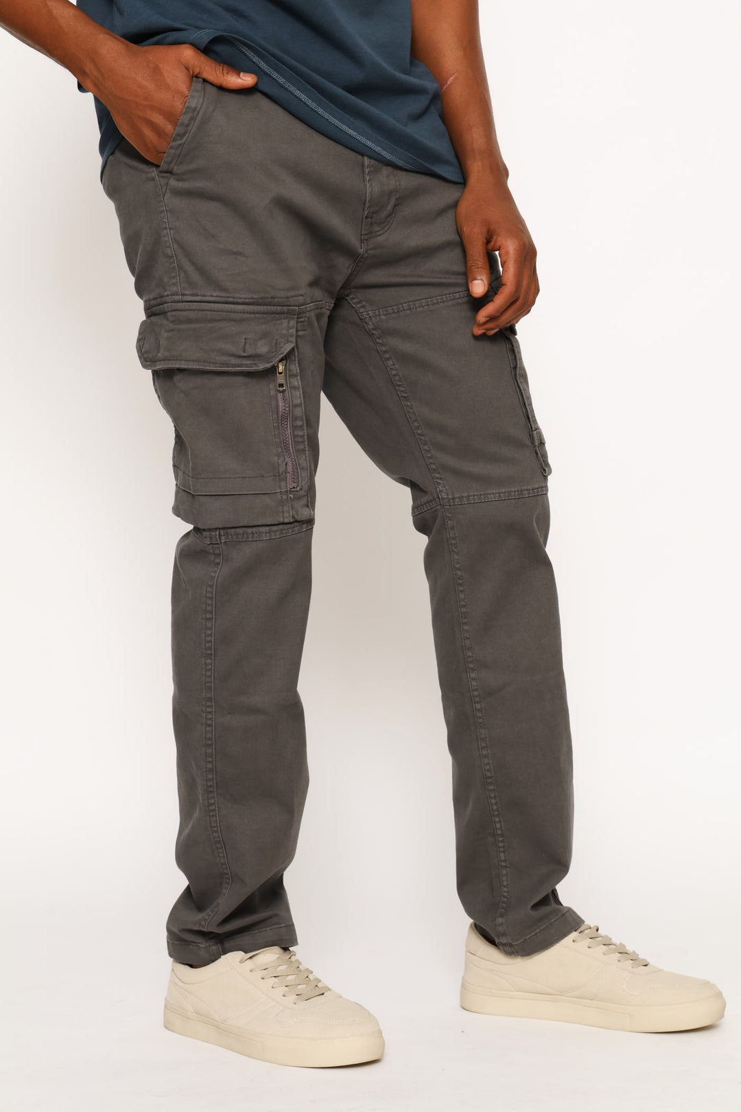 Cargo Side Bellows Pocket Pant - Charcoal