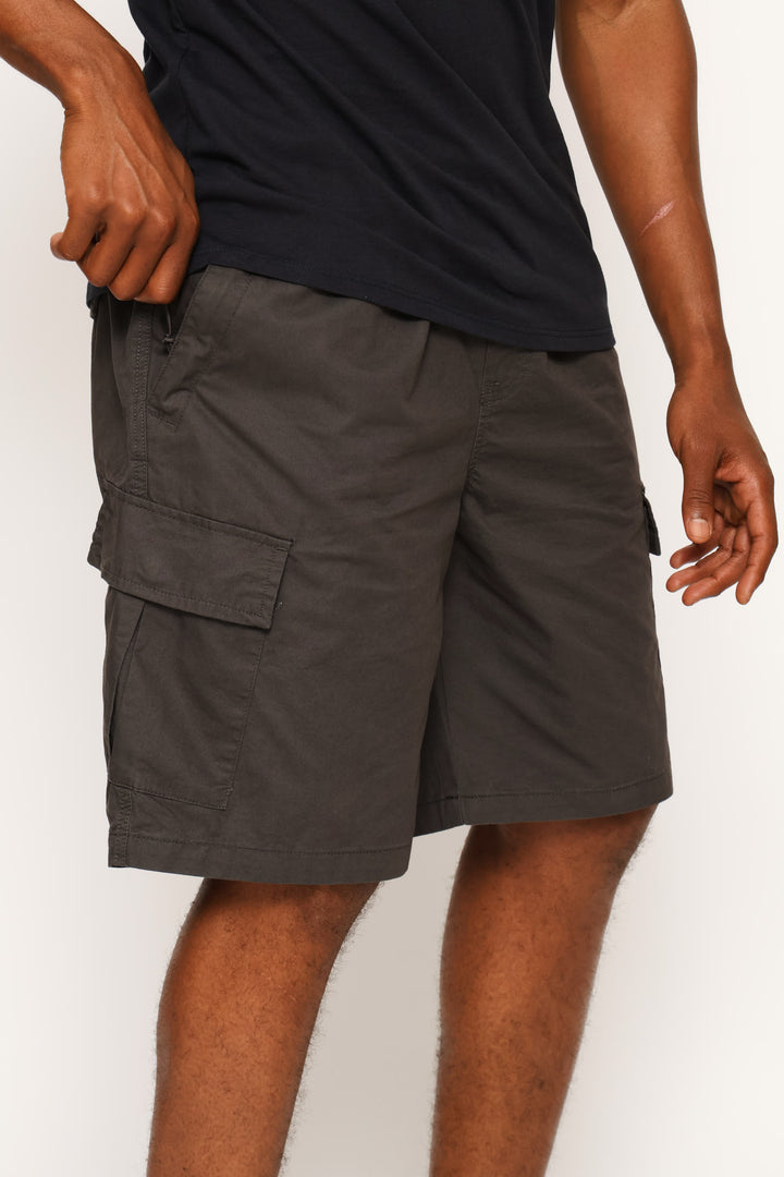 Pull On Cargo Short - Charcoal