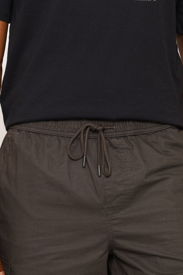 Pull On Cargo Short - Charcoal