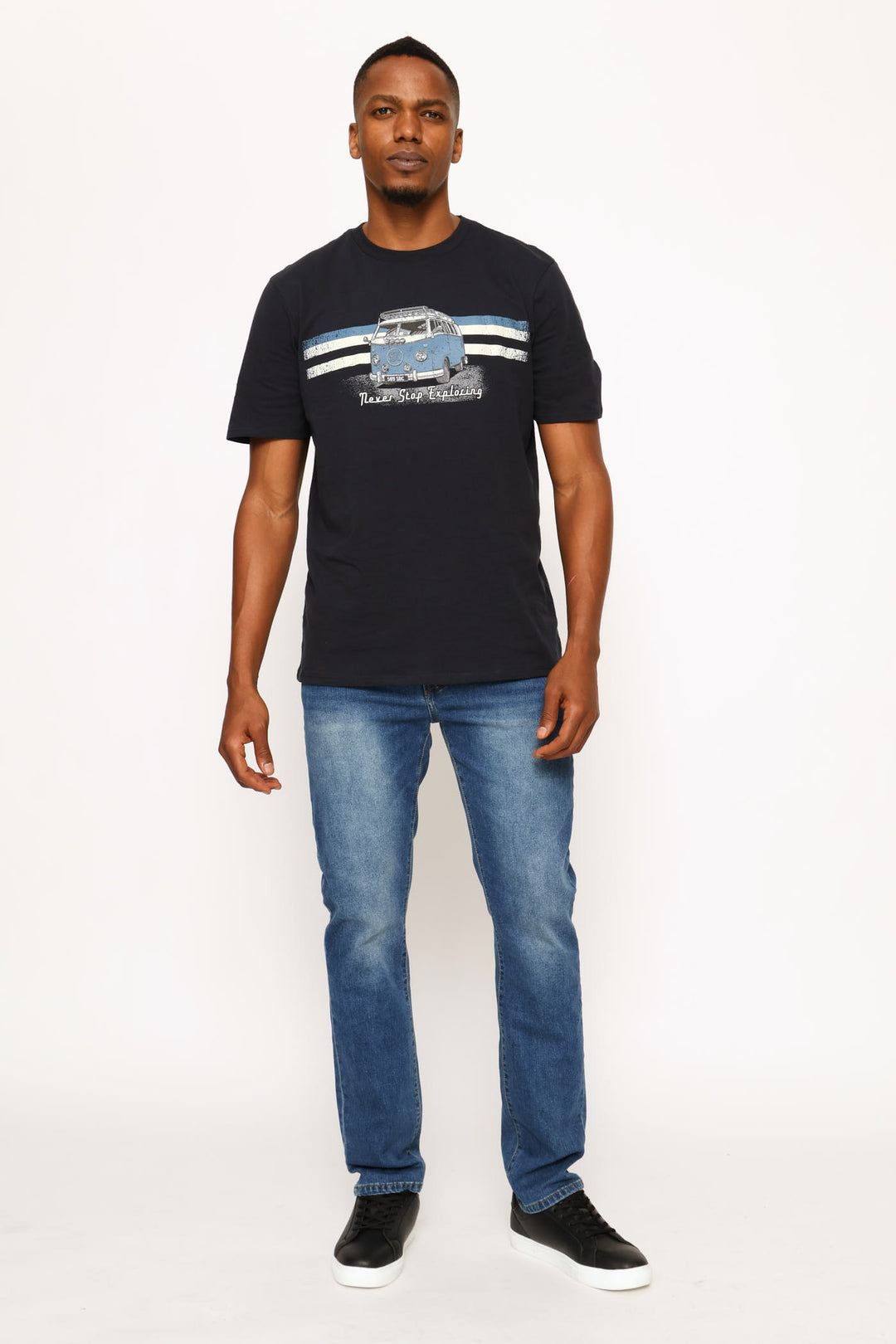 Whisker Slim Denim - Mid Wash