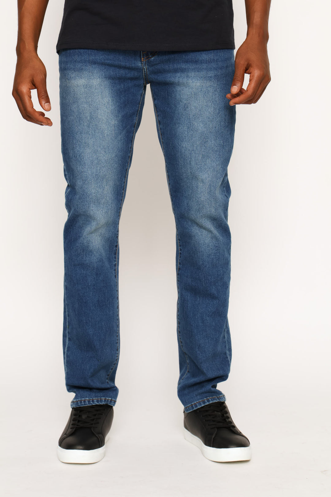 Whisker Slim Denim - Mid Wash