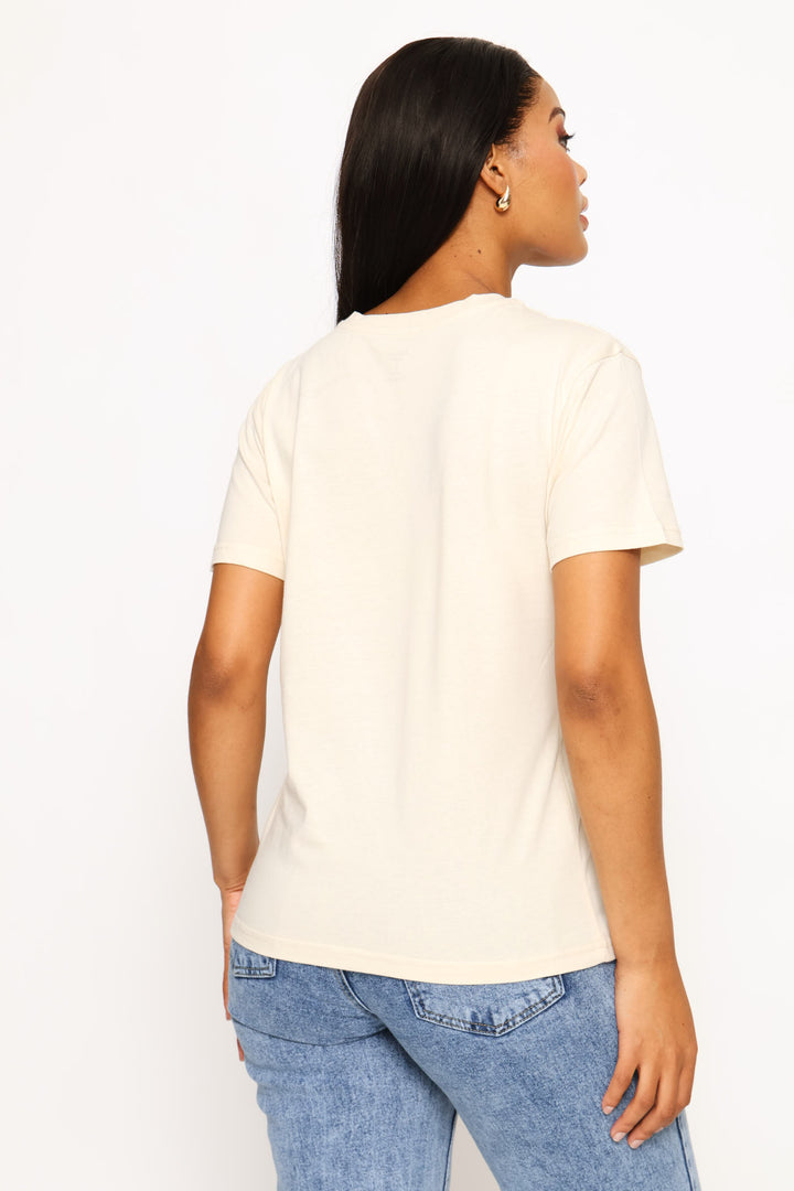 There Is Beauty Floral Tee - Cement