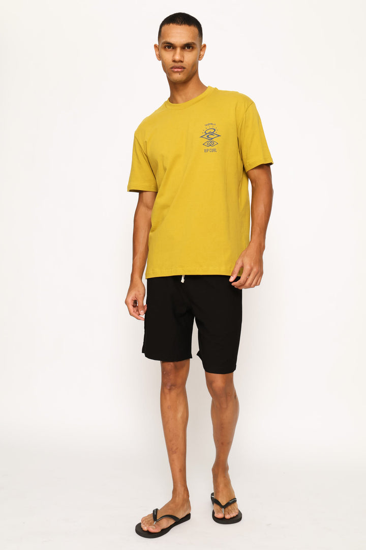 Search Outline Tee - Mustard
