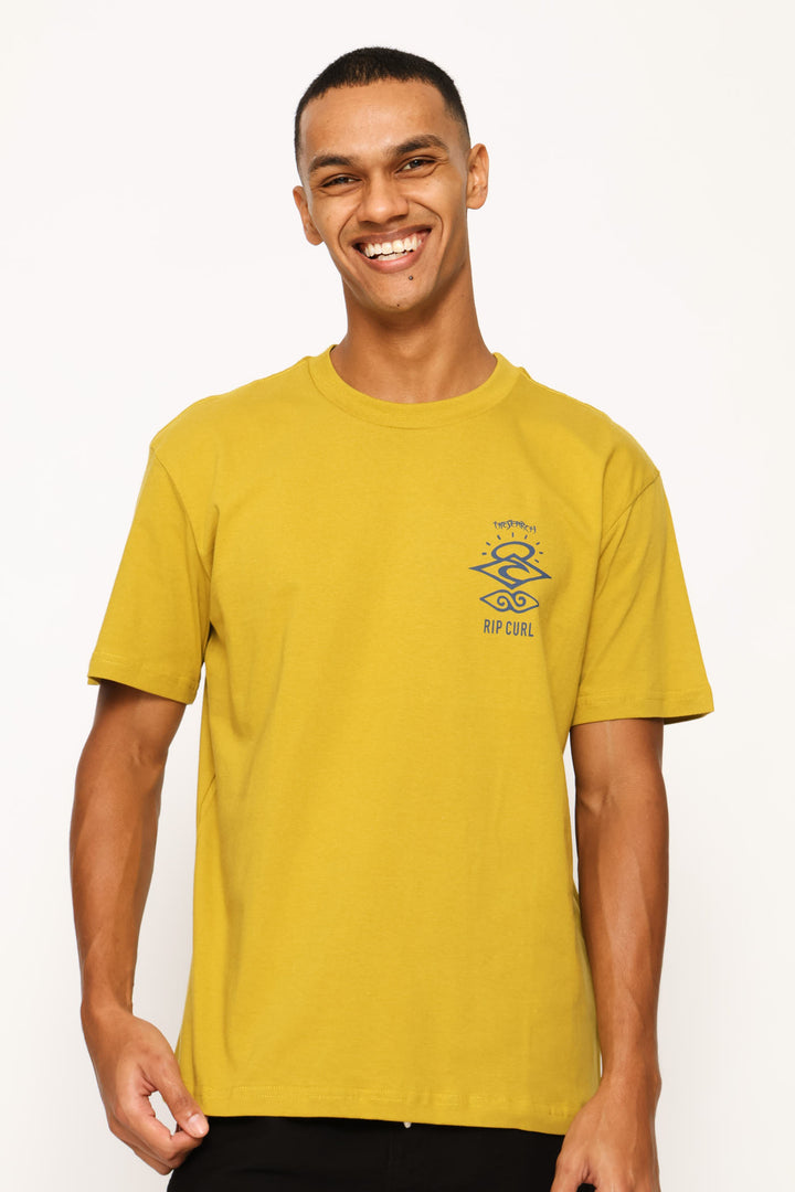 Search Outline Tee - Mustard