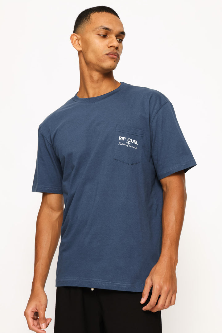 Classic Surf Logo Tee - Navy