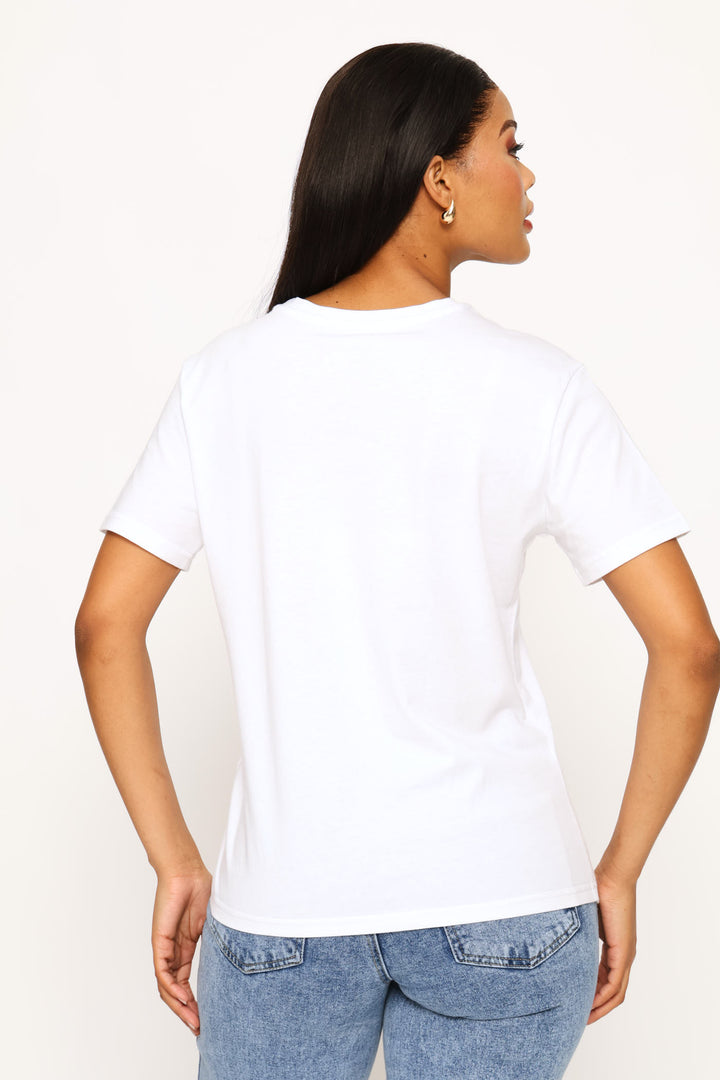 Tulips Foil Tee - White