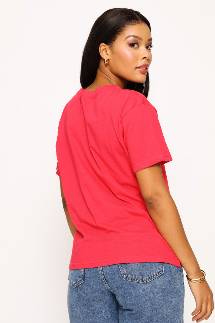 Paris France Bicycle Tee - Magenta