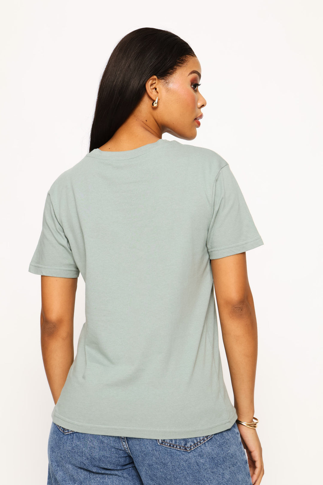 Paradise Palm Tee - Eucalyptus Green