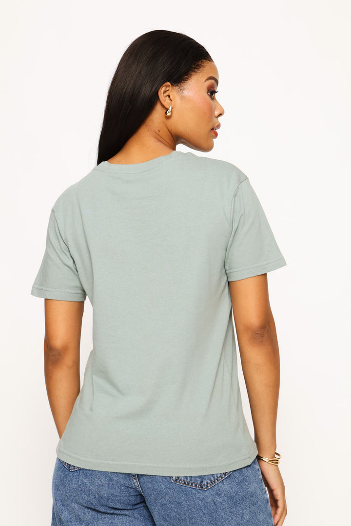 Paradise Palm Tee - Eucalyptus Green
