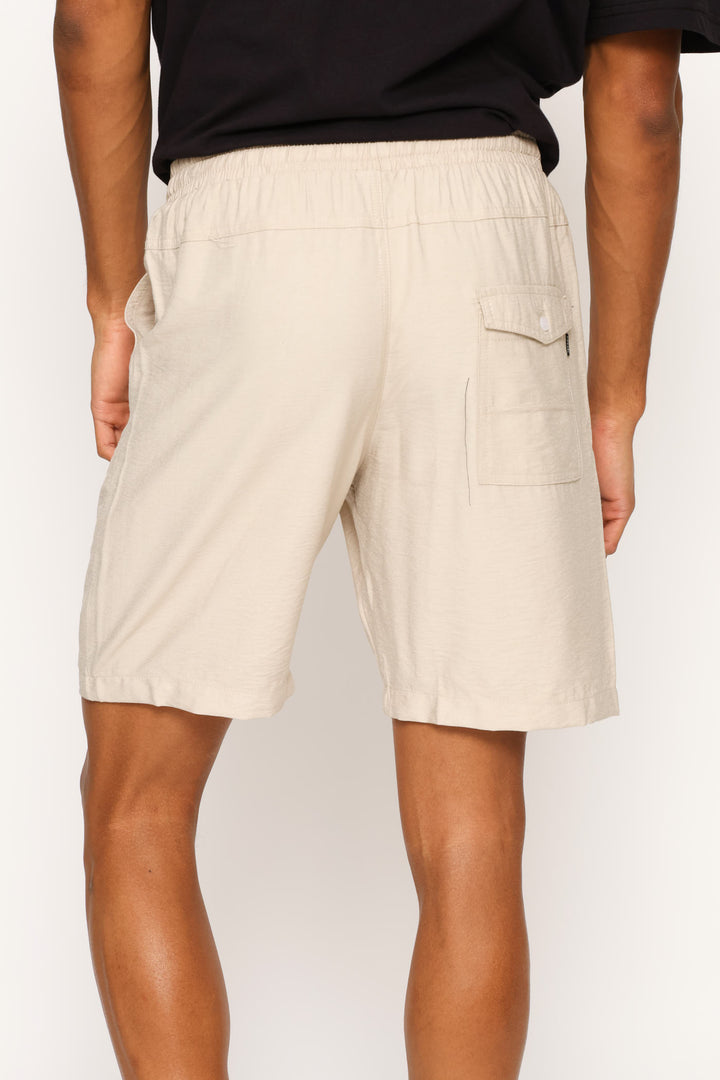 Classic Corp Linen Shorts - Oatmeal