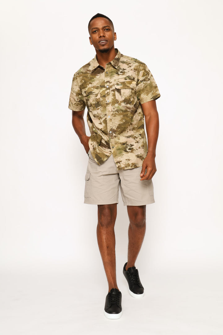 Willys Mountain Man 21Cm Cargo Shorts - Khaki