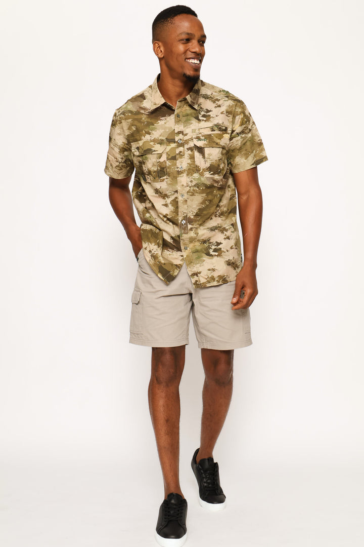 Safari Print Shirt - Brown