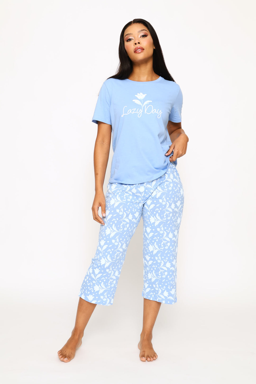 Lazy Day Capri Sleep Set - Blue