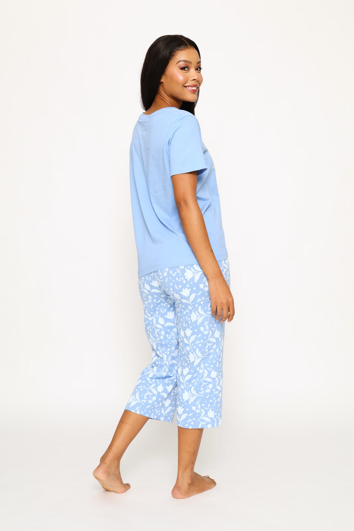 Lazy Day Capri Sleep Set - Blue