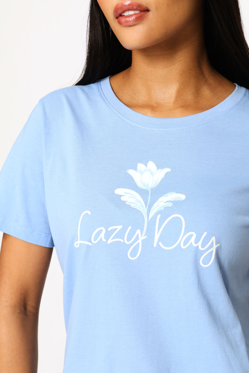 Lazy Day Capri Sleep Set - Blue