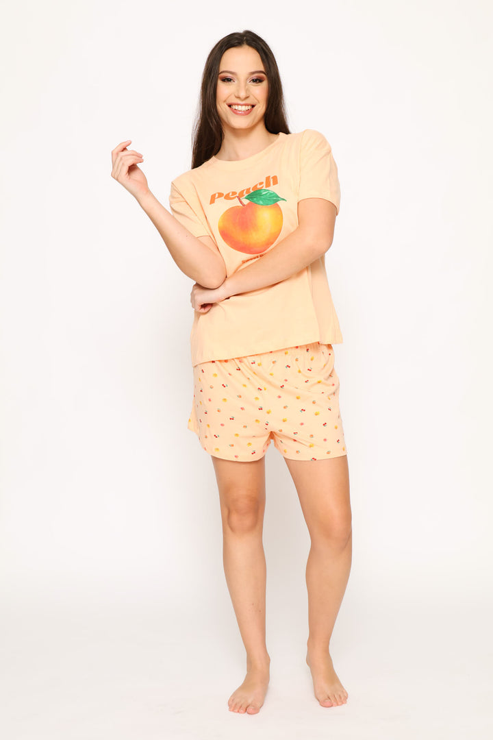 Knit Sleep Short - Peach