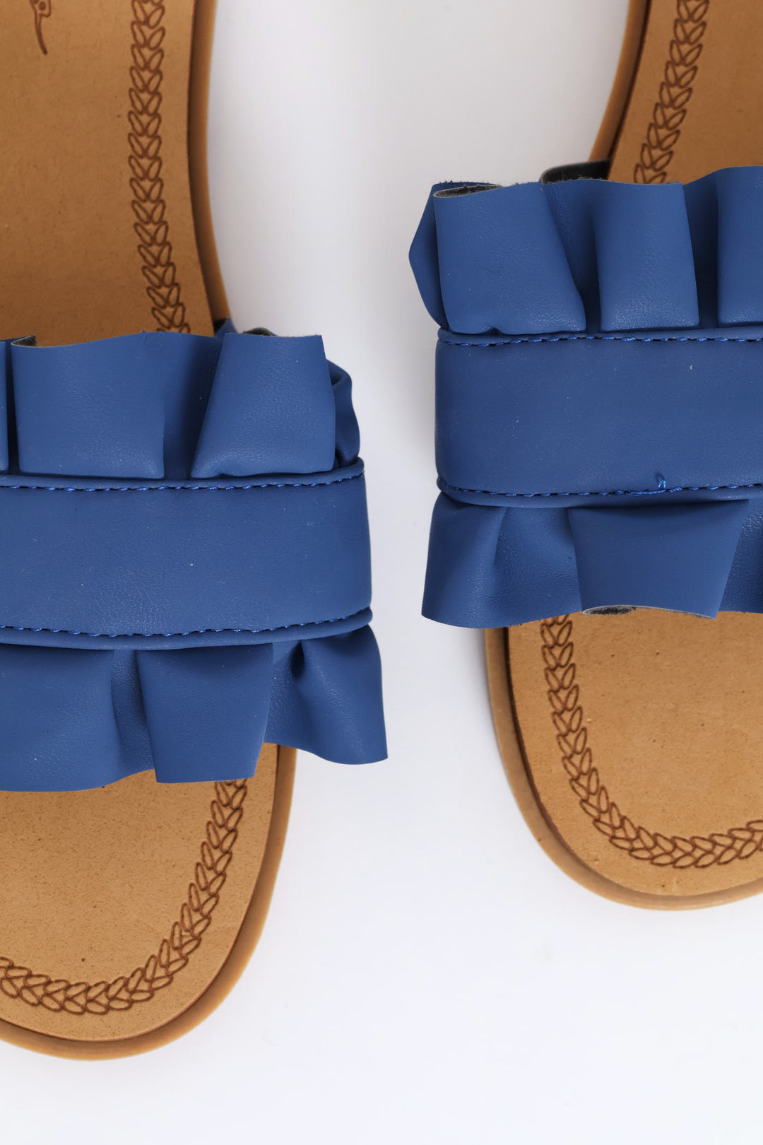 Ruffled Sandal - Blue
